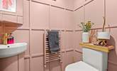 The ground floor cloakroom is pretty in pink! - Thumbnail Image