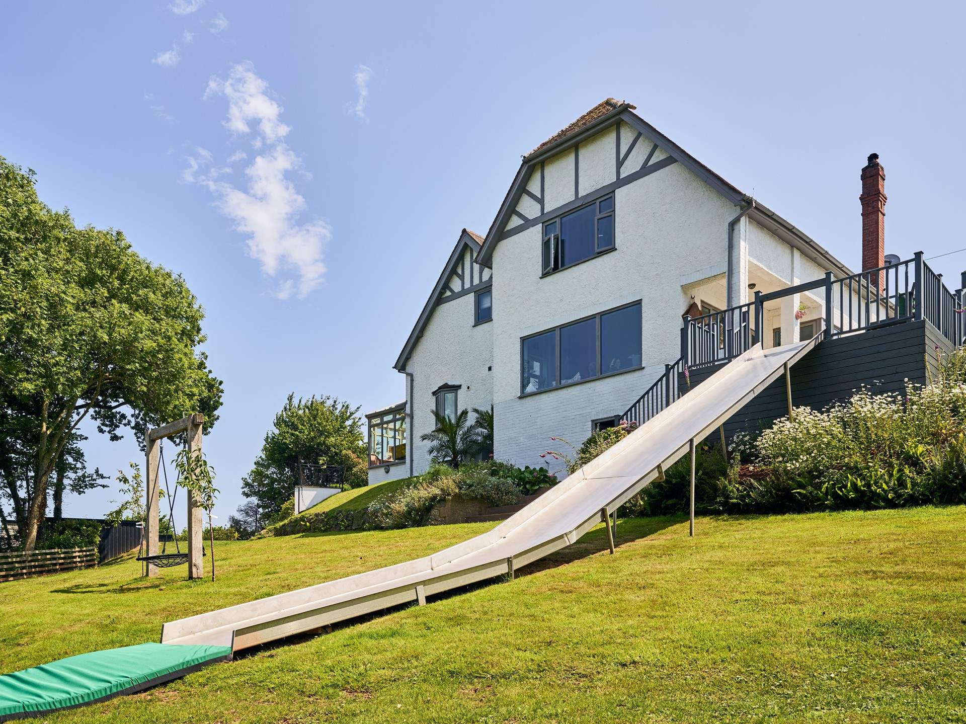 Check out this fabulous slide which can be accessed from your raised decked area. Most certainly not just for the little ones!