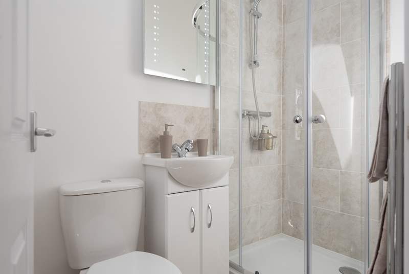 The modern en suite shower-room.