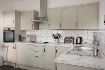 A contemporary kitchen for your every need.