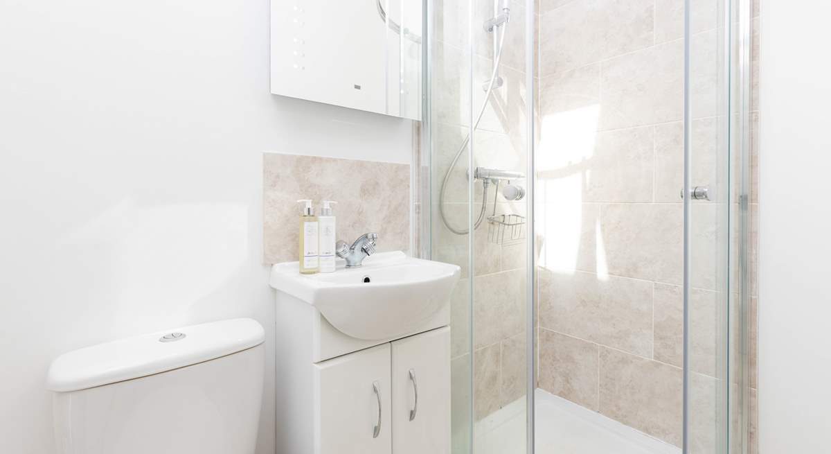 The modern en suite shower-room.