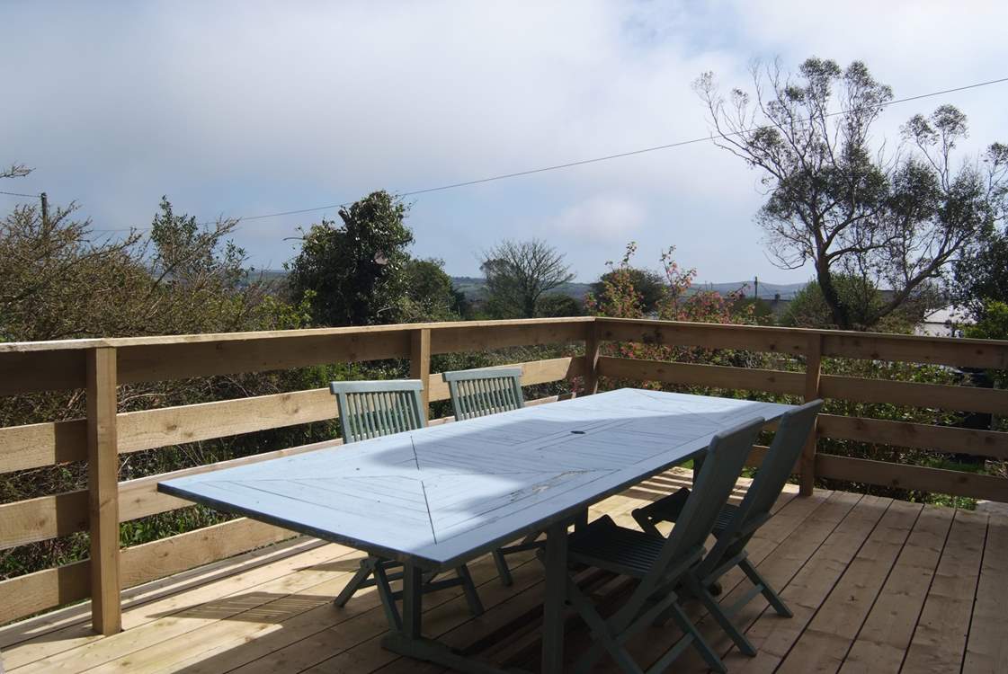 Dine outdoors and enjoy the views.