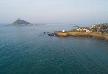 St Michael's Mount sits proudly in Mounts Bay. 