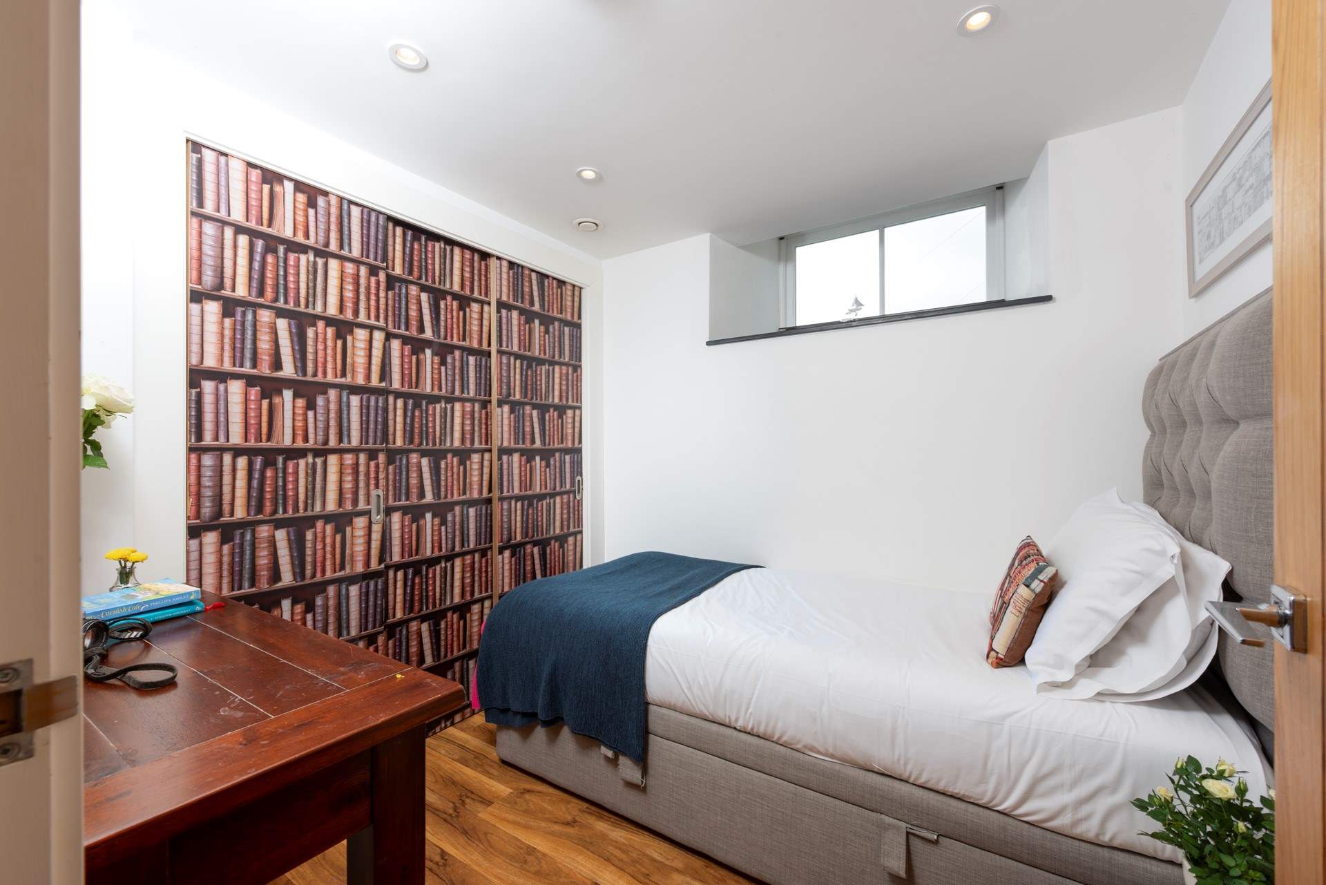 The single bedroom on the ground floor.