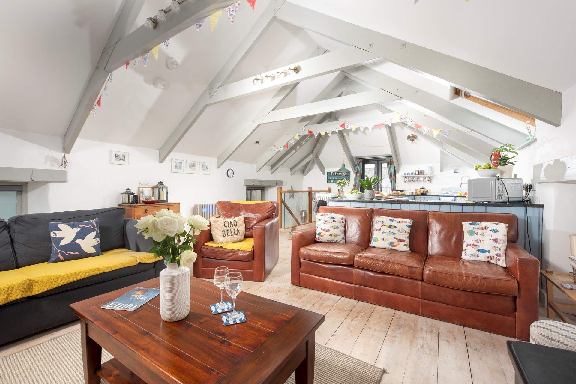 The reverse level living-area is all open plan.