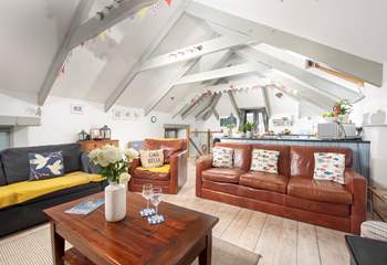The reverse level living-area is all open plan.