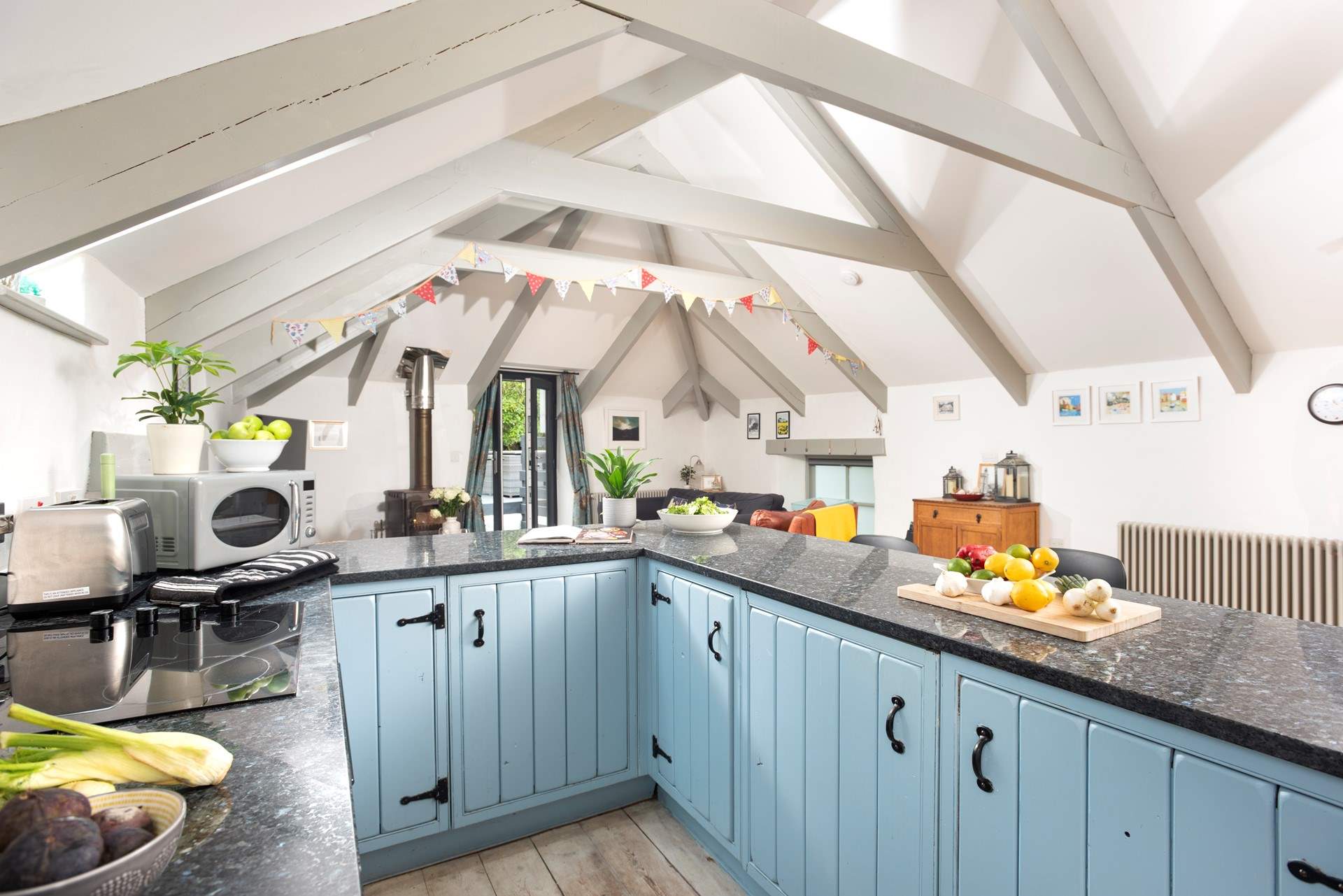 The kitchen-area, all open plan, such a sociable space.