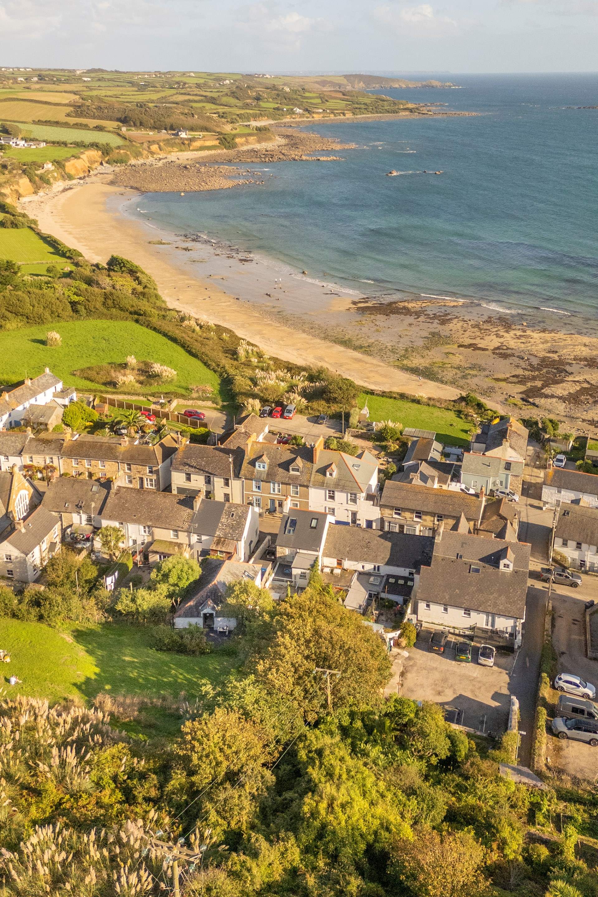 An aerial view of this special place, The Old School Room can be seen at the bottom of this picture with its expanse of lawn.
