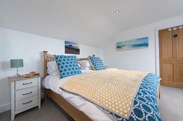 The master bedroom has a super-king size bed.