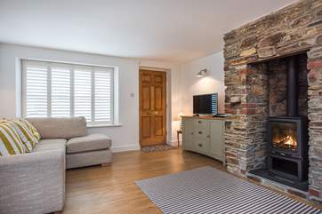 The toasty wood-burner makes this an ideal retreat whatever the weather.