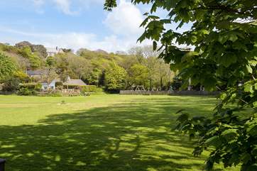 The village park is just down the road.