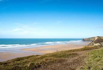 Stunning Watergate Bay -  enjoy time on the beach or join the Extreme Academy for some extreme sports.