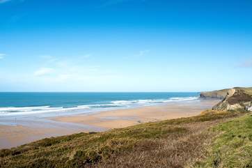 Stunning Watergate Bay - enjoy time on the beach or join the Extreme Academy for some extreme sports.