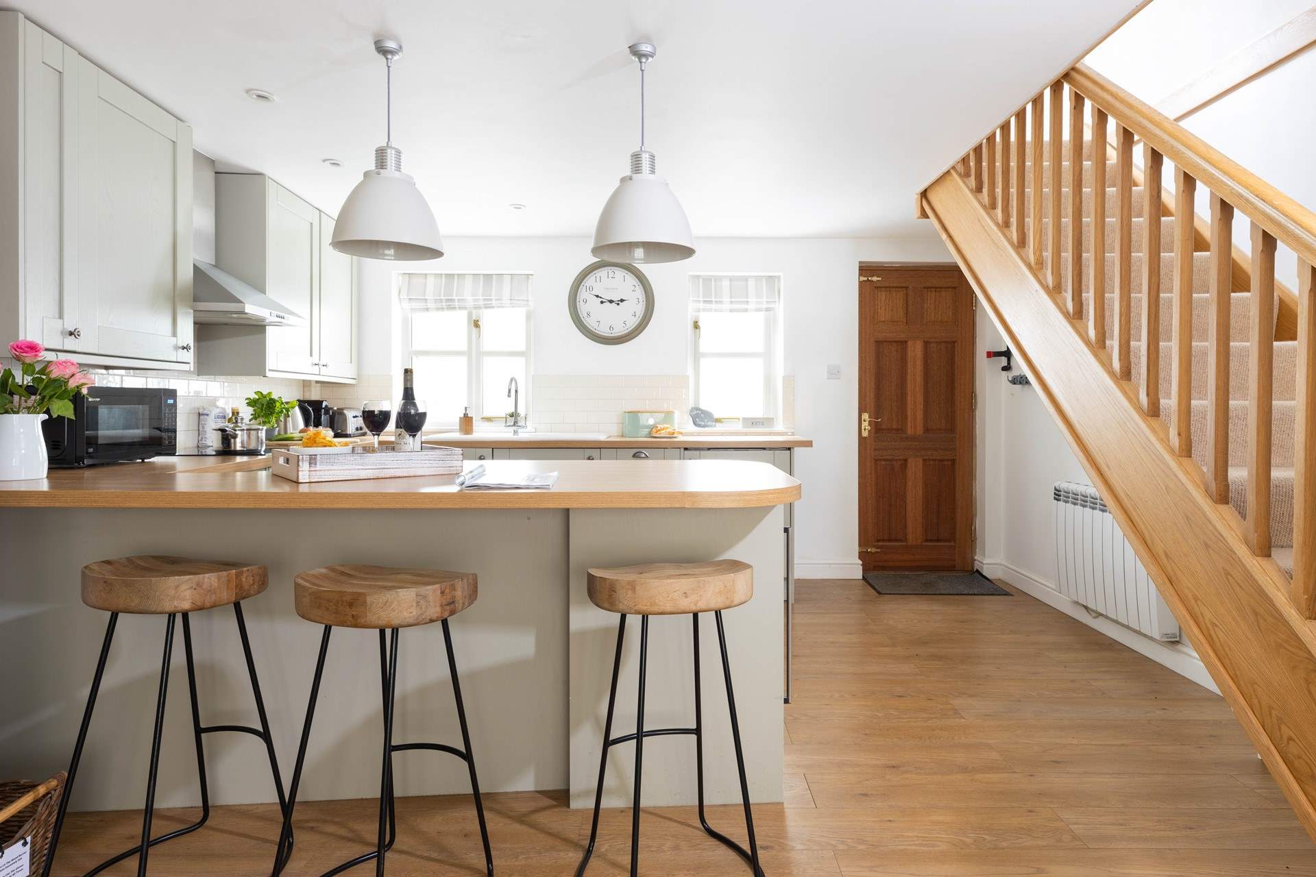 Perch at the breakfast bar while someone cooks for you. 