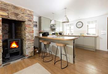 The wood burner makes Forge Cottage the perfect destination any time of year. 