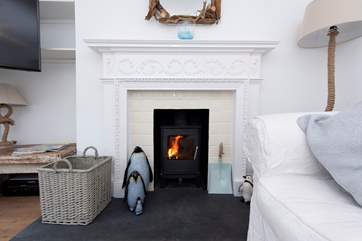 A roaring wood-burner for extra warmth.