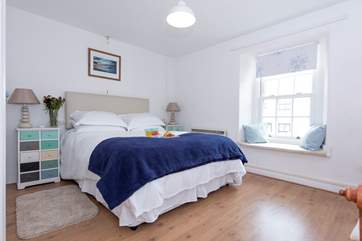 The super comfy king-size bed.