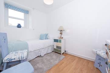 The single bedroom - there is room for a cot, which is also provided.