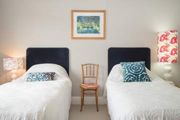 The twin bedroom, perfect for children makes a great play room too!