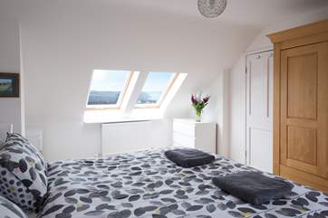Sea views through the Velux, from Bedroom 3.