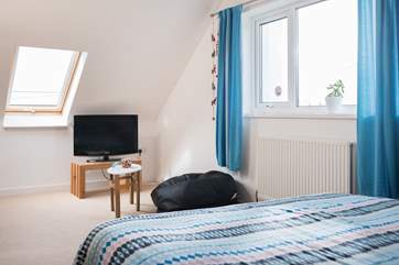 Bedroom 4 is perfect for the children, as has its own TV and sea views.