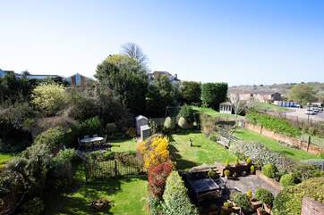 Pretty views from the bedroom window overlooking the neighbouring gardens.