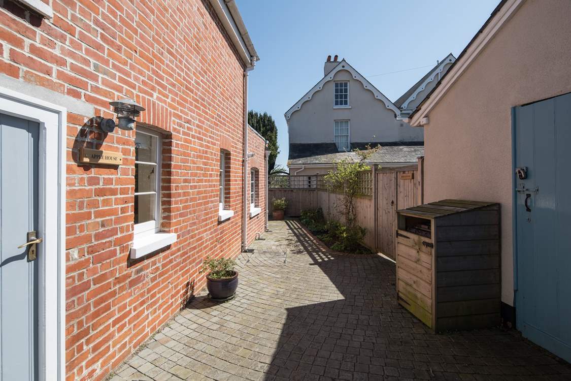 This is your view as you step through the 'side gate' to the property, which is where the parking instructions will take you to.