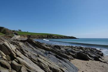 Pednvadan headland and the lane leading up to the property.