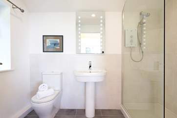 The shower room with a large double shower.