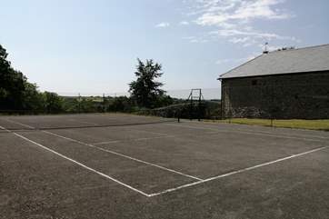 The tennis court is just off to the side of your dedicated garden.