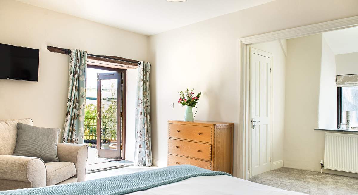 Bedroom 1 is a lovely room - light and airy with lots of space and your own TV!