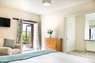 Bedroom 1 is a lovely room - light and airy with lots of space and your own TV!