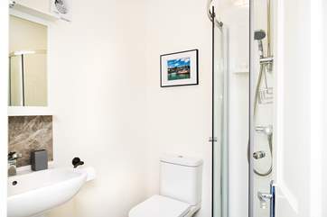 Bedroom 1's en suite shower-room.