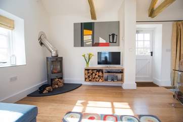 The wood-burner is a lovely feature.