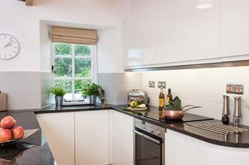 The very stylish kitchen area.