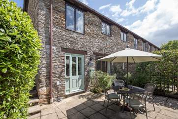 This patio is a real sun-trap. Perfect for dining al fresco.