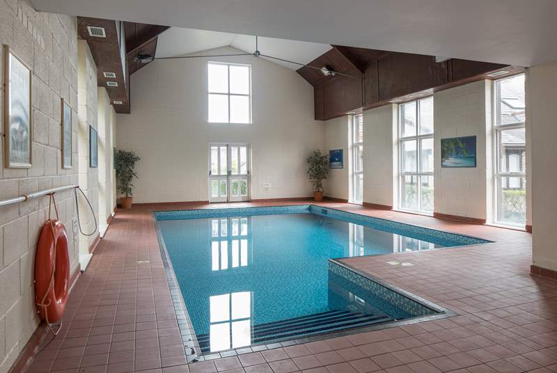 If the outdoor pool doesn't tickle your fancy, this large indoor heated pool is also available.