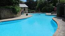 The seasonal outdoor pool is a real favourite with all generations.