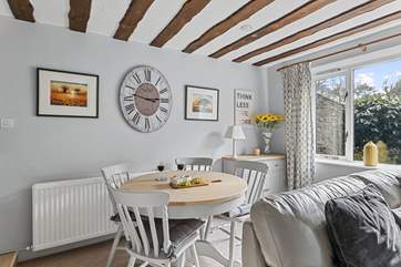 The charming dining space.