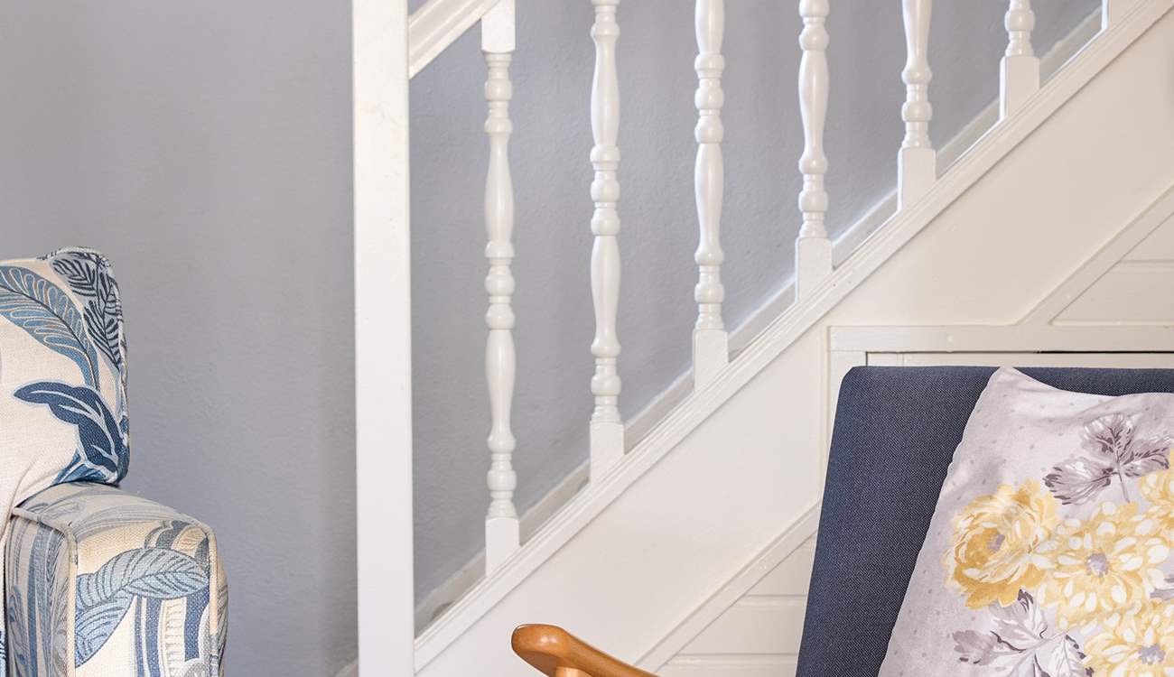 Head upstairs to both bedrooms. 