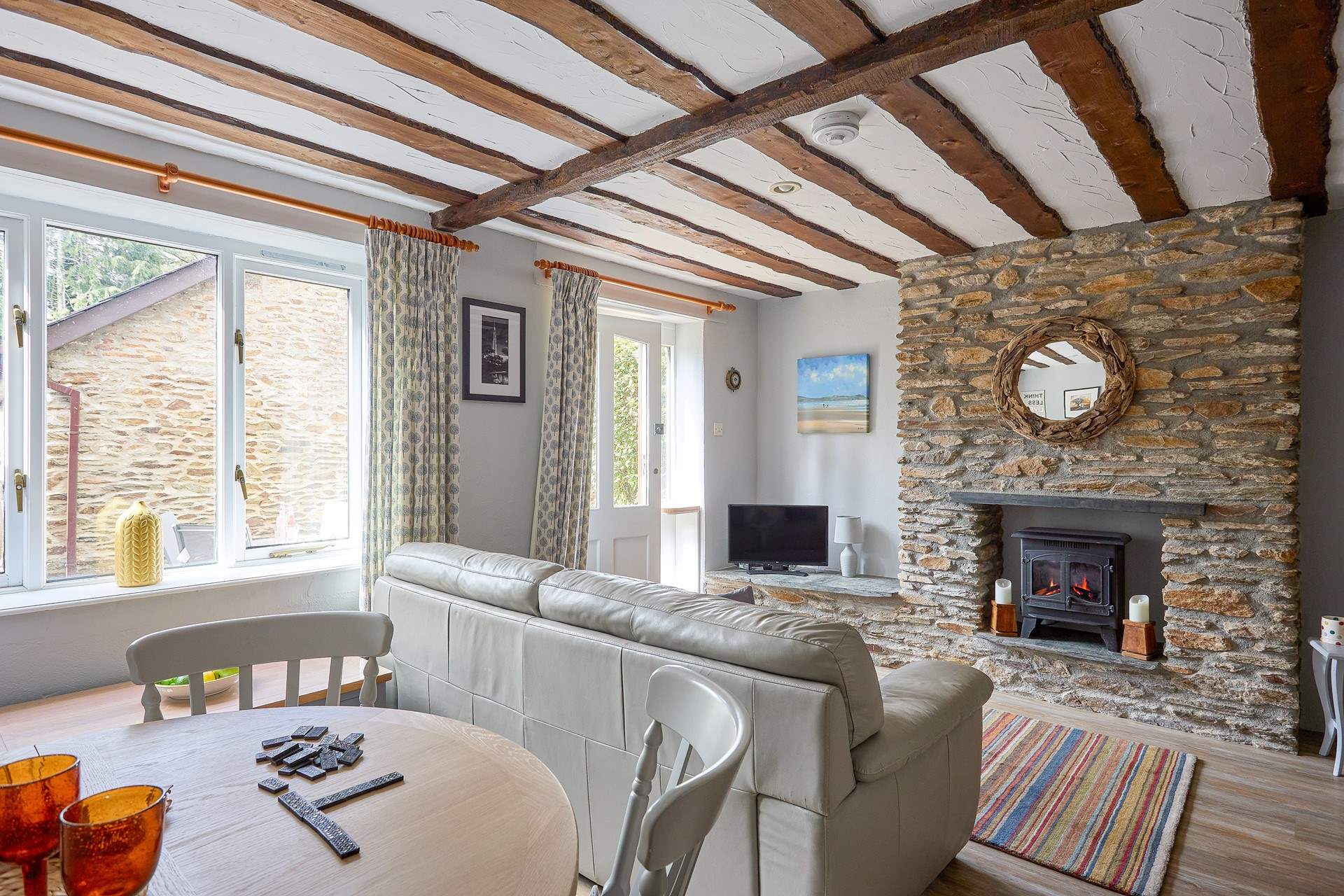 The front door opens up on to the courtyard garden. 