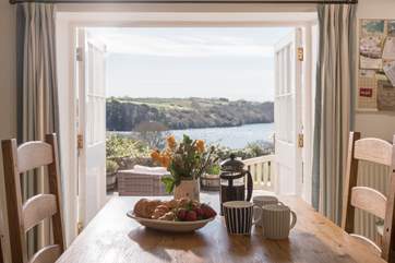 Breakfast with a view.