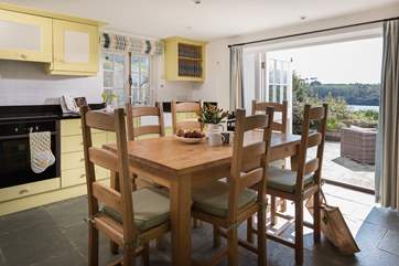 Comfortable seating at the dining-table.