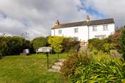 Looking back at White Cottage from the garden.