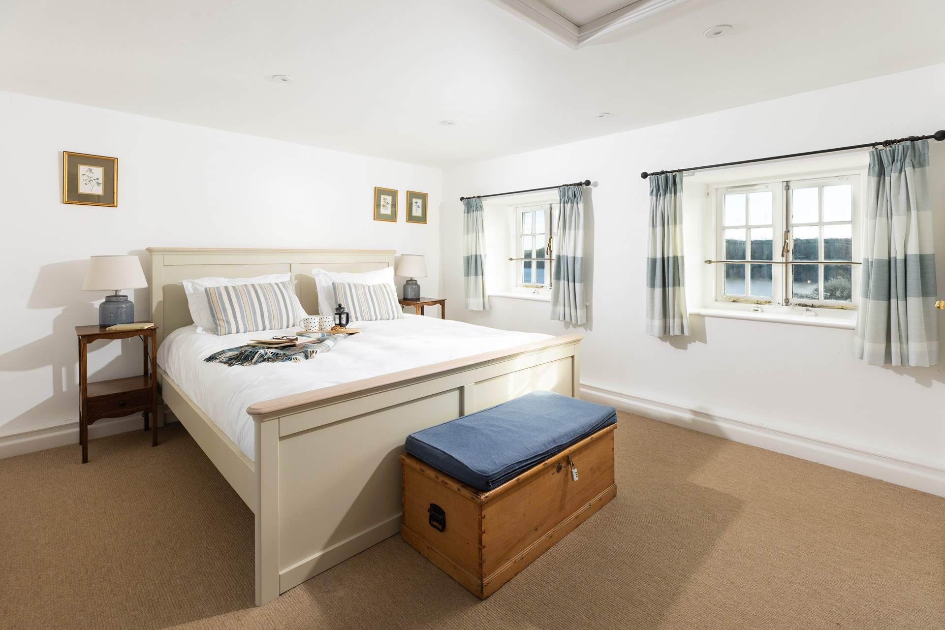 The principle bedroom has a super king bed and the most wonderful outlook. 