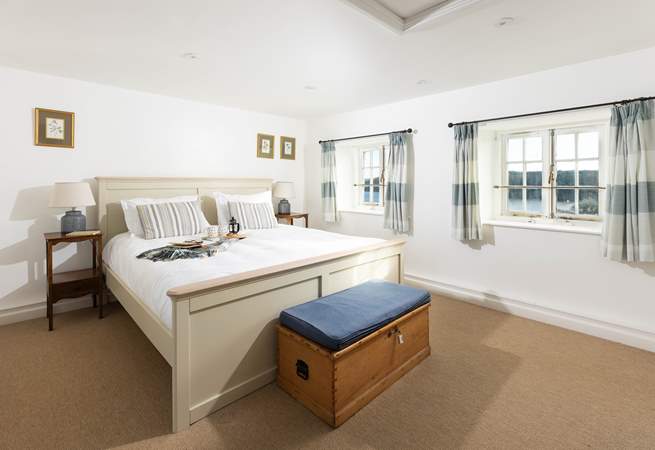 The principle bedroom has a super king bed and the most wonderful outlook. 