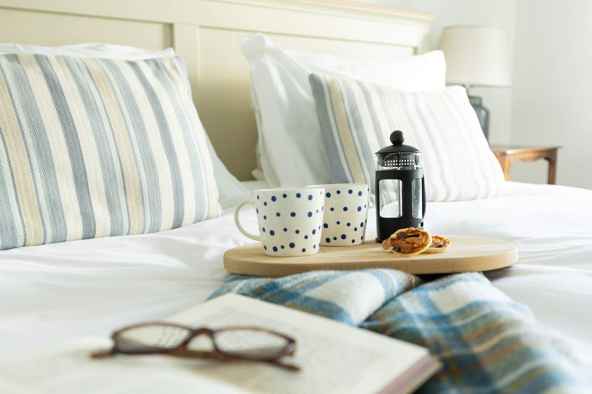 Breakfast in bed, what a treat. 