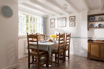 The dining-table with plenty of space for six.