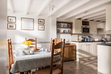 The open plan kitchen/diner is a very sociable space.
