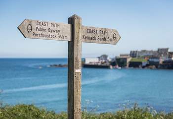 The coast path is easy to explore from this fabulous location.